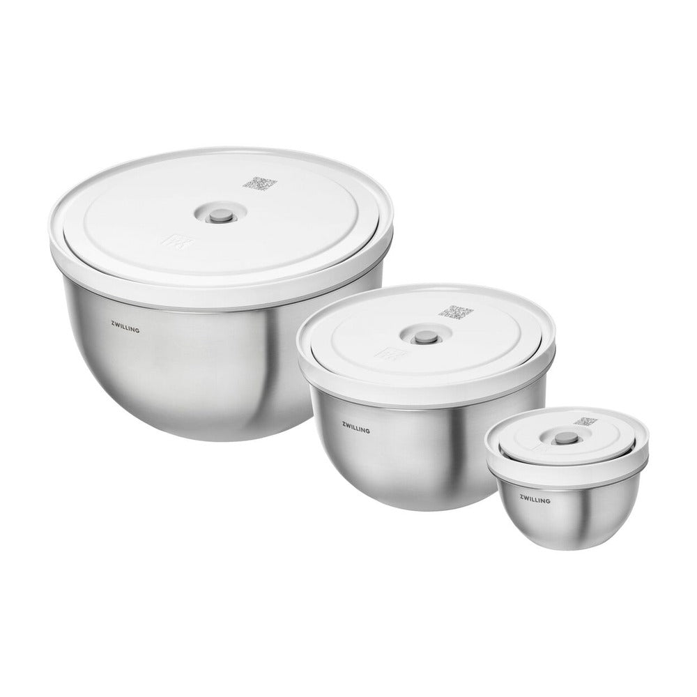 Zwilling Fresh & Save Set Ciotole Con Coperchi per Sottovuoto In Acciaio Inox - Set 6 Pz