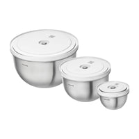 Zwilling Fresh & Save Set Ciotole Con Coperchi per Sottovuoto In Acciaio Inox - Set 6 Pz