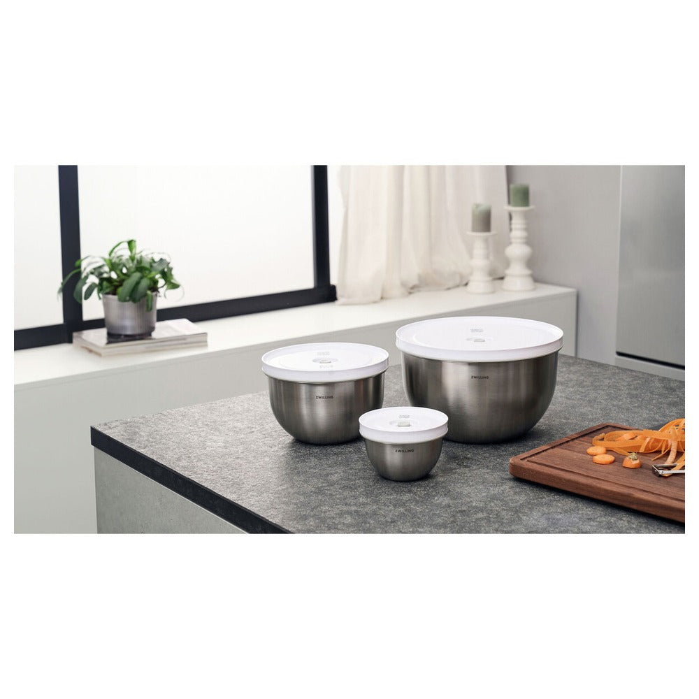 Zwilling Fresh & Save Set Ciotole Con Coperchi per Sottovuoto In Acciaio Inox - Set 6 Pz