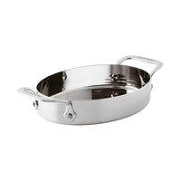 17x13 cm - Paderno Series 12200 Miniature Tegamino Ovale In Acciaio Inox