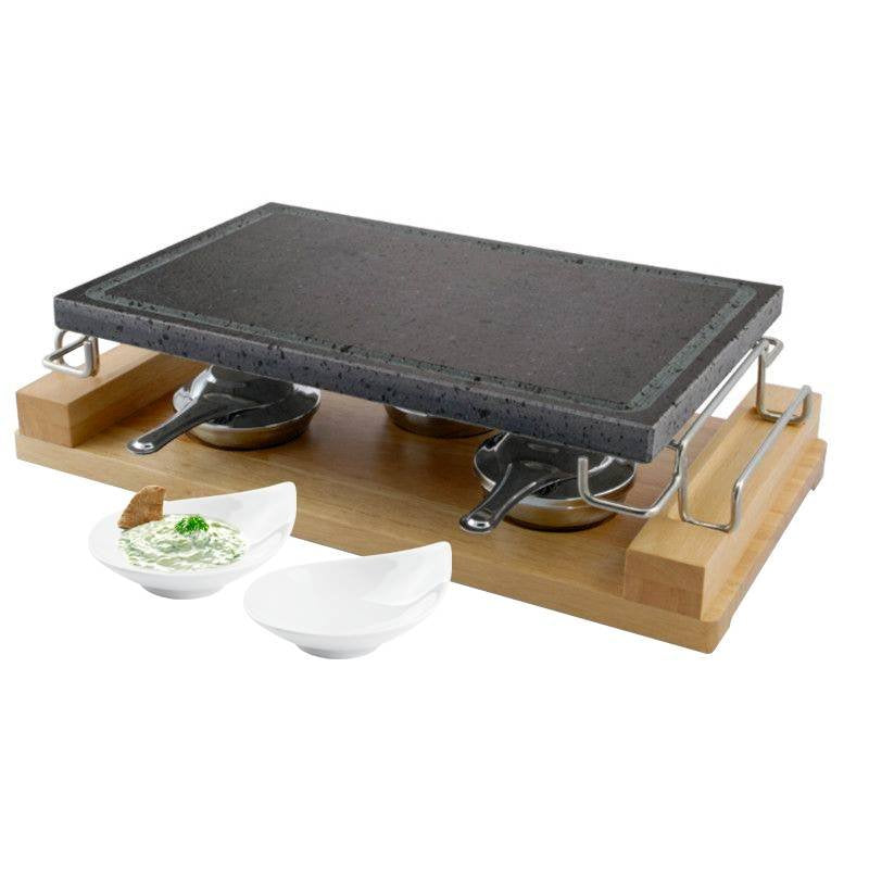 24X45 Cm Ilsa Convivio Maxi Pietra Lavica Rettangolare Con Supporto