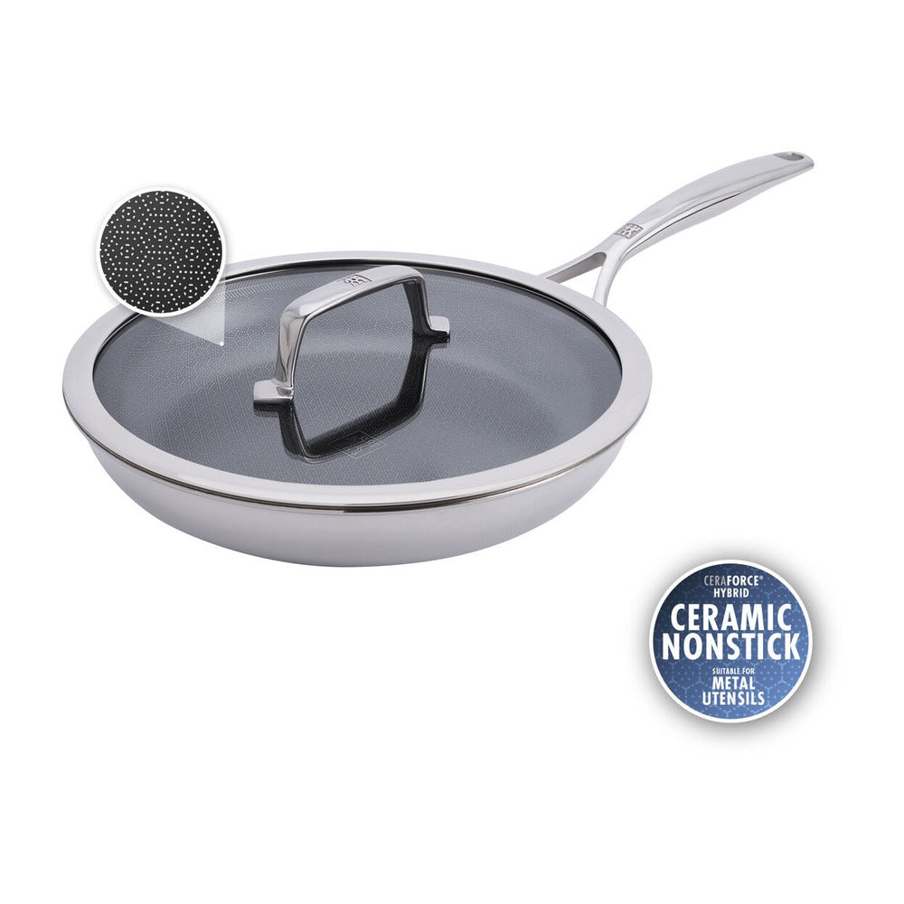 Zwilling Peak Padella Bassa Antiaderente In Acciaio Inox Con Rivestimento Ceraforce Hycoat