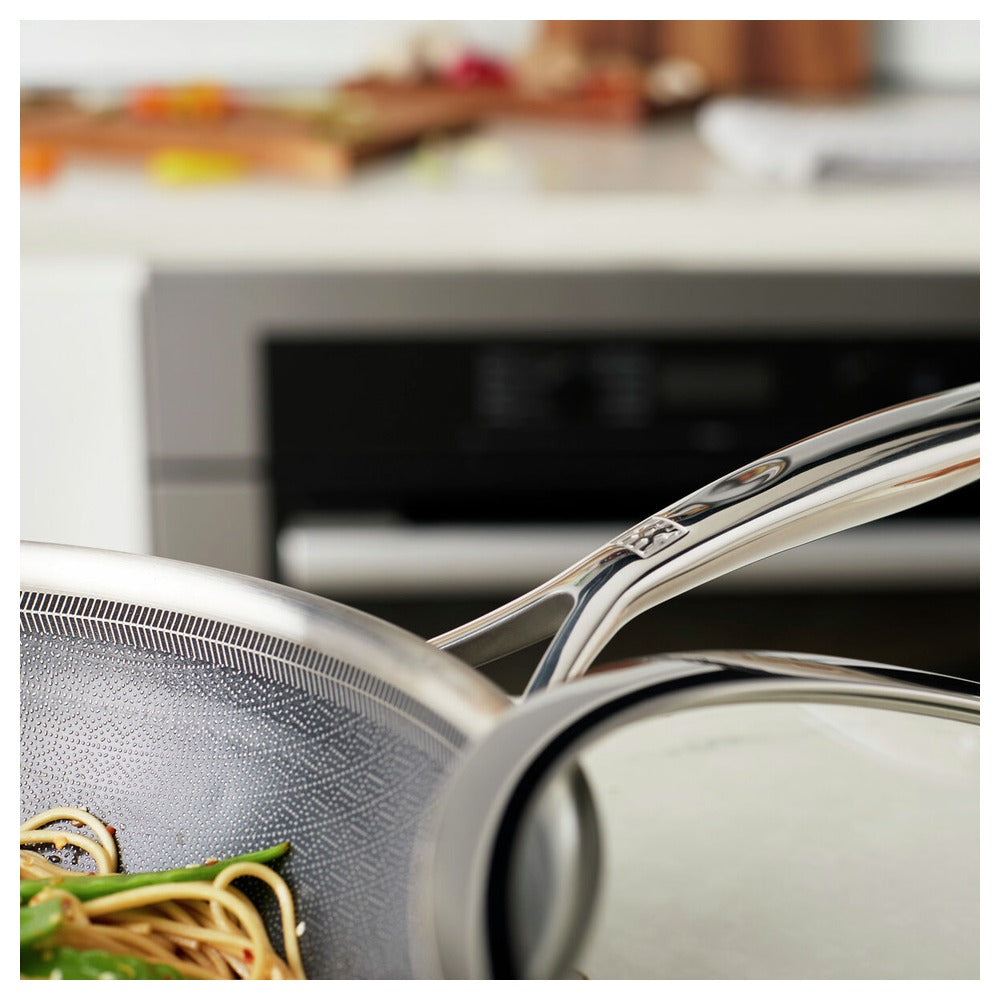 Zwilling Peak Wok Antiaderente Con Coperchio In Acciaio Inox Con Rivestimento Ceraforce Hycoat