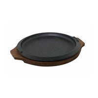 16 Cm Ilsa Basic Piatto In Ghisa Con Supporto In Legno