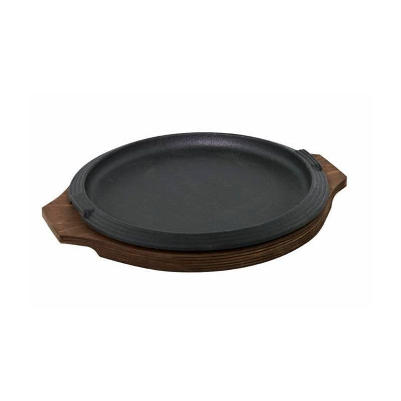 16 Cm Ilsa Basic Piatto In Ghisa Con Supporto In Legno