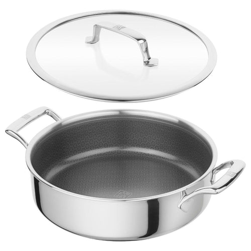 Zwilling Peak Tegame Basso Antiaderente Con Coperchio In Acciaio Inox Con Rivestimento Ceraforce Hycoat