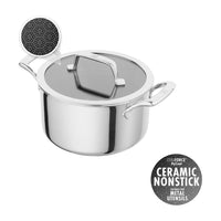Zwilling Peak Pentola Alta Antiaderente Con Coperchio In Acciaio Inox Con Rivestimento Ceraforce Hycoat