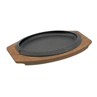 32X22 Cm Ilsa Basic Piatto In Ghisa Con Supporto In Legno