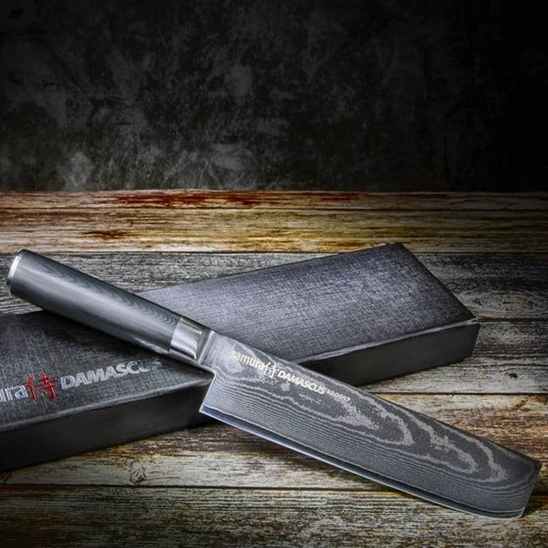 16 7 Cm Samura Damascus Coltello Nakiri In Acciaio Di Damasco