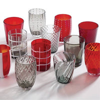 Zafferano Melting Pot Bicchiere Acqua In Vetro Set 6 Pezzi
