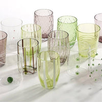 Zafferano Melting Pot Bicchiere Acqua In Vetro Set 6 Pezzi