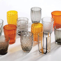 Zafferano Melting Pot Bicchiere Acqua In Vetro Set 6 Pezzi
