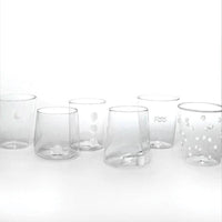 Zafferano Melting Pot Bicchiere Acqua In Vetro Set 6 Pezzi