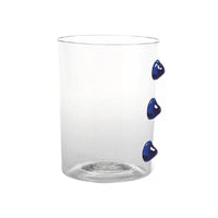 37 Cl Zafferano Petoni Bicchiere Acqua 3 Punti Verticali In Vetro Borosilicato Set 6 Pezzi