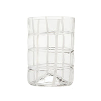 35 Cl Zafferano Twiddle Bicchiere Acqua A Righe In Vetro Soffiato Set 6 Pezzi