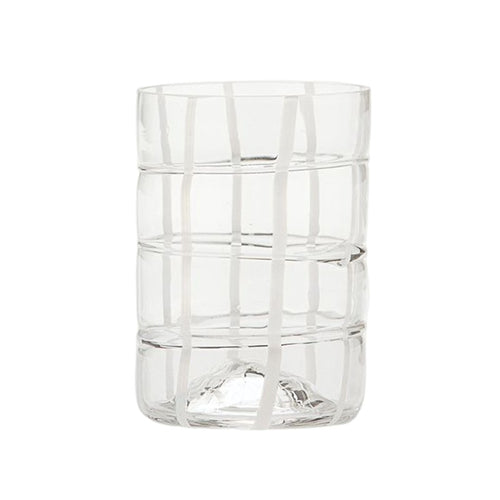 35 Cl Zafferano Twiddle Bicchiere Acqua A Righe In Vetro Soffiato Set 6 Pezzi