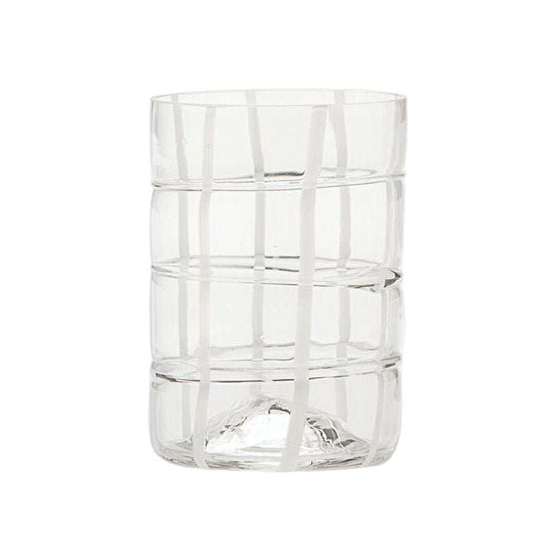 35 Cl Zafferano Twiddle Bicchiere Acqua A Righe In Vetro Soffiato Set 6 Pezzi