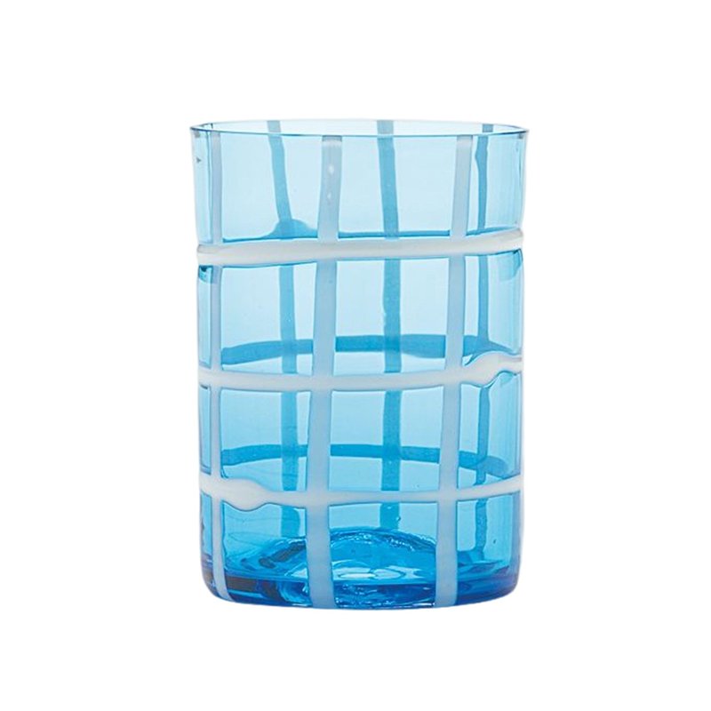 35 Cl Zafferano Twiddle Bicchiere Acqua A Righe In Vetro Soffiato Set 6 Pezzi