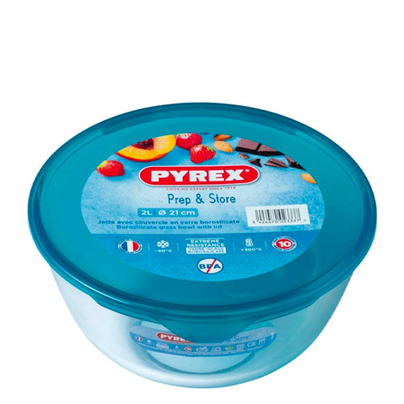 Pyrex Prep And Store Coppa Multiuso Con Coperchio In Vetro Borosilicato