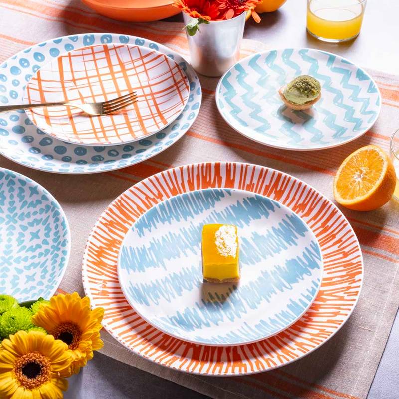 Tognana Louise Agua Servizio Piatti In Ceramica Set 18 Pz