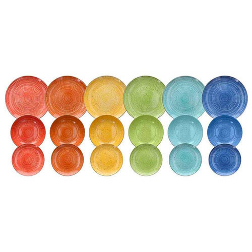 Tognana Madison Kaleido Servizio Piatti In Porcellana Set 18 Pz