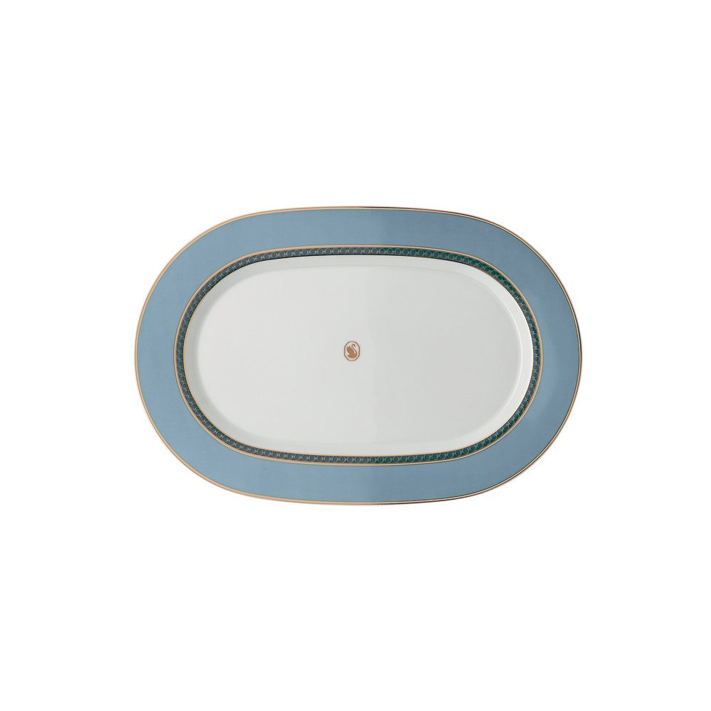 36.2 x 24.2 cm - Swarovski x Rosenthal Signum Piatto Portata In Porcellana