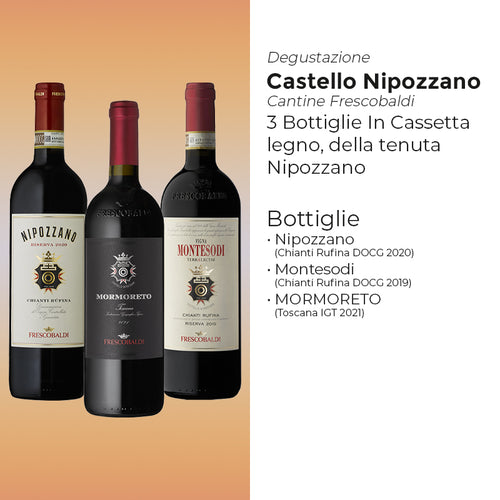 Castello Di Nipozzano Degustazione Cantina Frescobaldi Set 3 Bottiglie