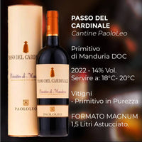 Passo Del Cardinale Primitivo Di Manduria Doc 2022 Cantina Paololeo