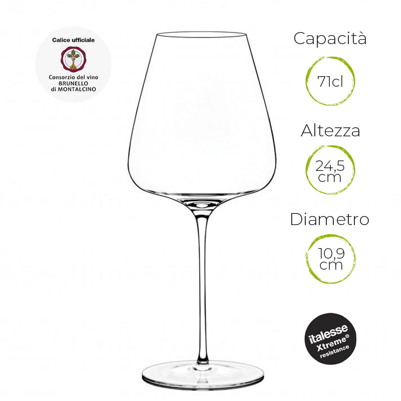 71 Cl Italesse T Made 70 Calice Vino Rosso In Vetro Set 2 Pezzi