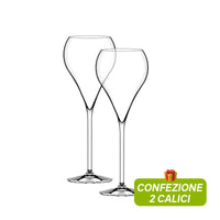 38 Cl Italesse Grand Balloon Calice Calice Flute In Vetro Set 2 Pezzi
