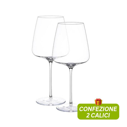 79 Cl Italesse Etoile Noir Xtreme Calice Vino Rosso In Vetro Set 2 Pezzi