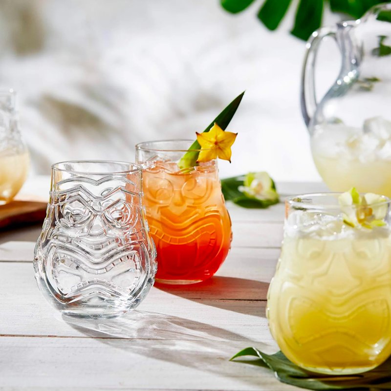 47 Cl Onis Tiki Split Bicchiere Cocktail In Vetro Set 12 Pezzi