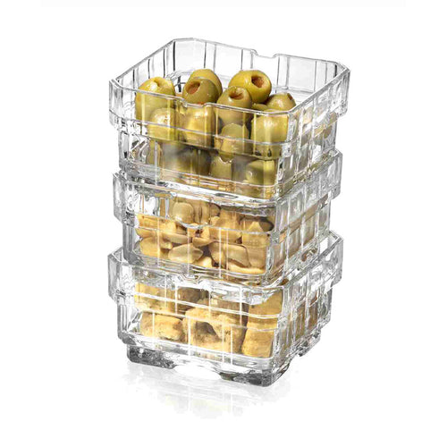 20 Cl Rcr Stack Click Clack 87 Coppetta In Vetro Set 6 Pezzi