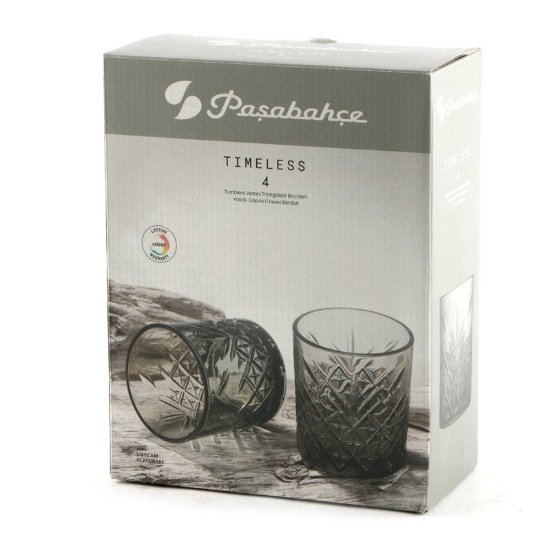 34 5 Cl Pasabahce Timeless Bicchiere Acqua In Vetro Set 4 Pezzi