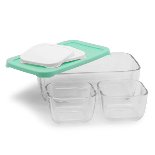 Pasabahce Combo Set Contenitori Per Alimenti Ermetici In Vetro Set 3 Pz