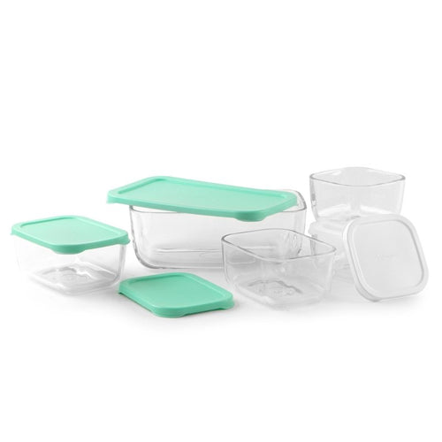 Pasabahce Combo Set Contenitori Per Alimenti Ermetici In Vetro Set 5 Pz