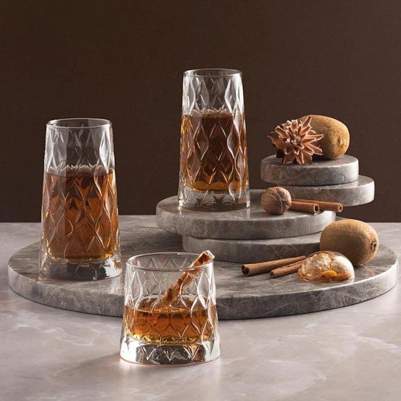 34 5 Cl Pasabahce Leafy Bicchiere Cocktail In Vetro Set 4 Pezzi
