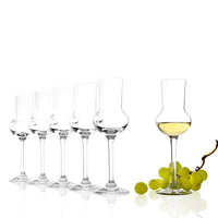 8 Cl Stolzle Lausitz Professional Calice Grappa In Vetro Set 6 Pezzi