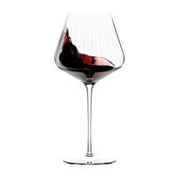 71 Cl Stolzle Lausitz Symphony Calice Vino Rosso Burgundy In Vetro Set 6 Pezzi