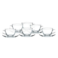 21 5 Cl Pasabahce Basic Tazza Cappuccino In Vetro Set 6 Pezzi