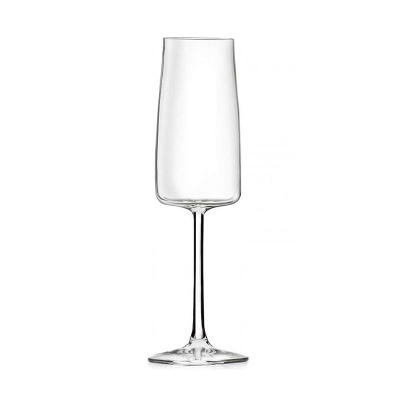 30 Cl Rcr Essential Calice Flute In Vetro Set 6 Pezzi