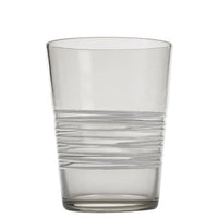 40 Cl Zafferano Filante Bicchiere Acqua Righe In Vetro Soffiato Set 6 Pezzi