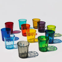 32 Cl Zafferano Bei Bicchiere Acqua In Vetro Soffiato Set 6 Pezzi