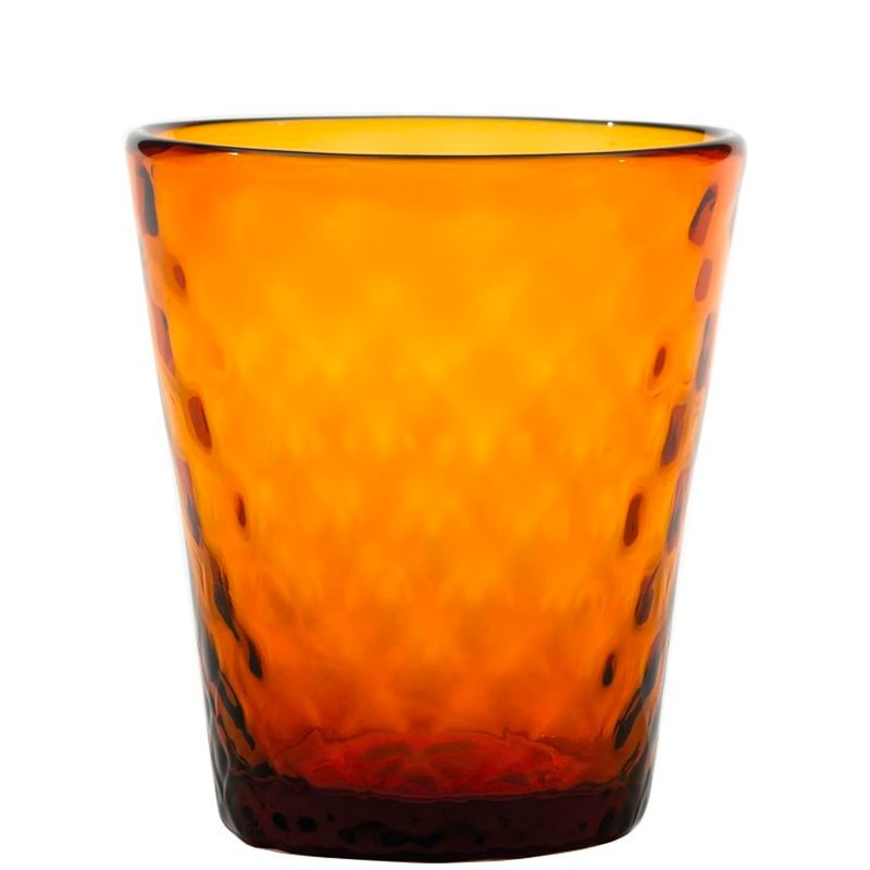 35 Cl Zafferano Balloton Bicchiere Acqua In Vetro Soffiato Set 6 Pezzi