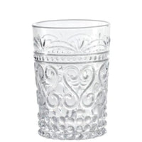 27 Cl Zafferano Provenzale Bicchiere Acqua Romantico In Rilievo In Vetro Set 6 Pezzi