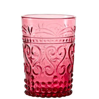 27 Cl Zafferano Provenzale Bicchiere Acqua Romantico In Rilievo In Vetro Set 6 Pezzi
