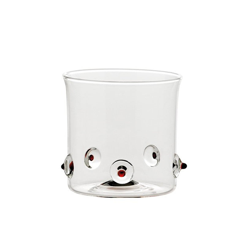 38 Cl Zafferano Patea Bicchiere Acqua Punti Colorati In Vetro Borosilicato Set 6 Pezzi
