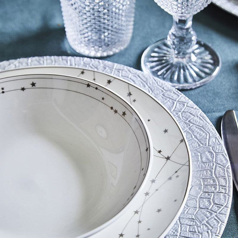 Tognana Madison Silverlight Servizio Piatti In Porcellana Set 18 Pz