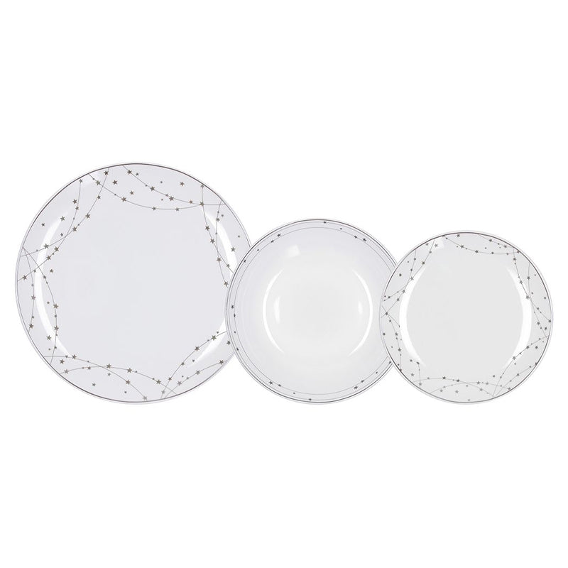 Tognana Madison Silverlight Servizio Piatti In Porcellana Set 18 Pz