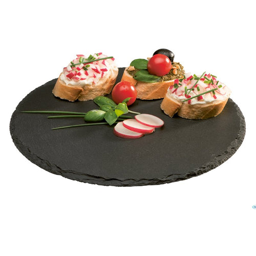 38 Cm Aps Piatto Vassoio Rotondo In Ardesia